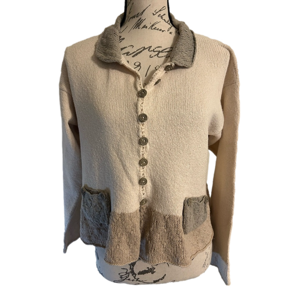 norma & hyla Chicago hand loomed cardigan sweater